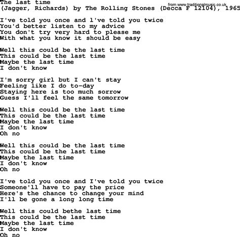 song the last time lyrics